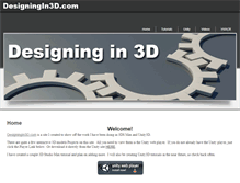Tablet Screenshot of designingin3d.com